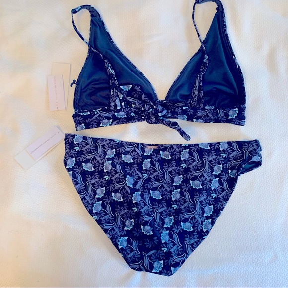 Raisins two piece bikini navy floral size L - Picture 3 of 4